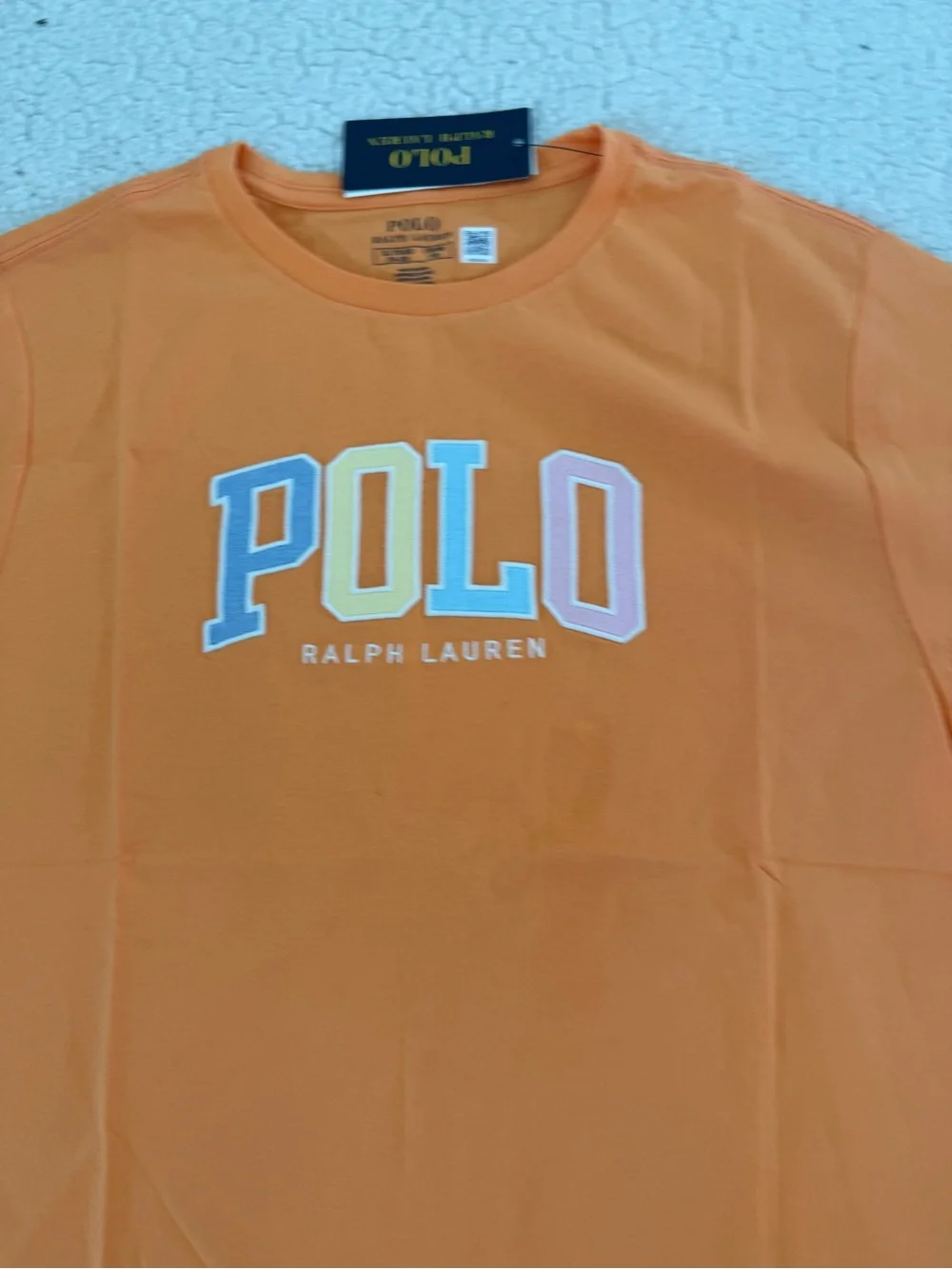 New boys Sz XL 18-20 Ralph Lauren Orange Short-Sleeve Shirt POLO Logo
